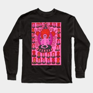 Pink Buddhist Meditation Piece Long Sleeve T-Shirt